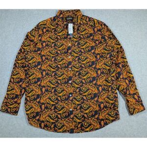 Cremieux Men Shirt 2XT NWT Paisley Floral Multicolor‎ Long Sleeve Button Up